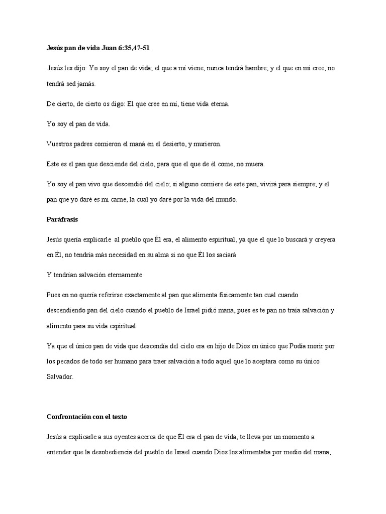Devocional Pan de Vida | PDF