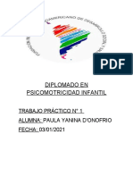 DIPLOMADO EN PSICOMOTRICIDAD INFANTIL - Docx Trabajo N 1