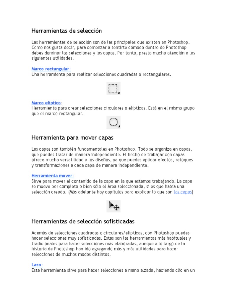 Herramientas de Selección en Photoshop | PDF | Herramientas | Pinturas