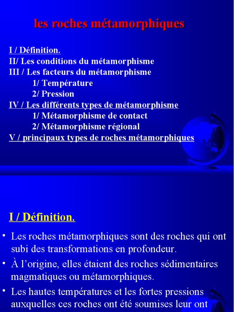 Types de métamorphisme des roches | PDF | Minéral | Matériaux