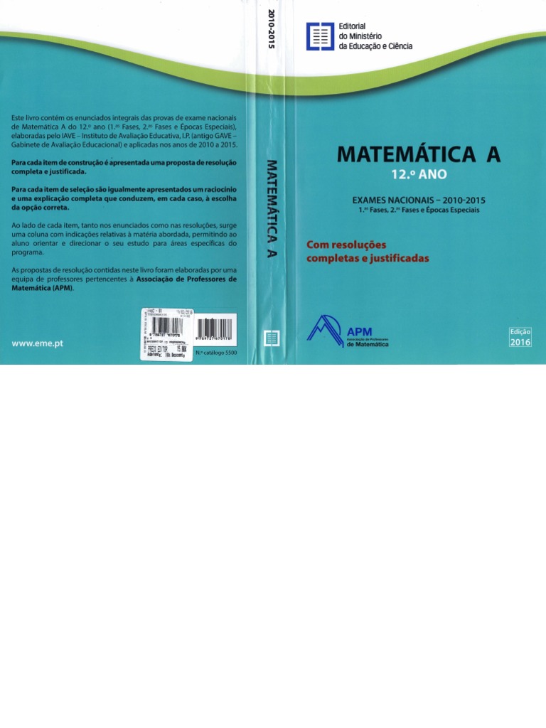 Exames Nacionais de Matemática A 2010-2015 | PDF | Número complexo ...
