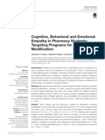 Cognitive, Behavioral and Emotional Empathy in Pharmacy Students - Targeting Programs for Curriculum Modification