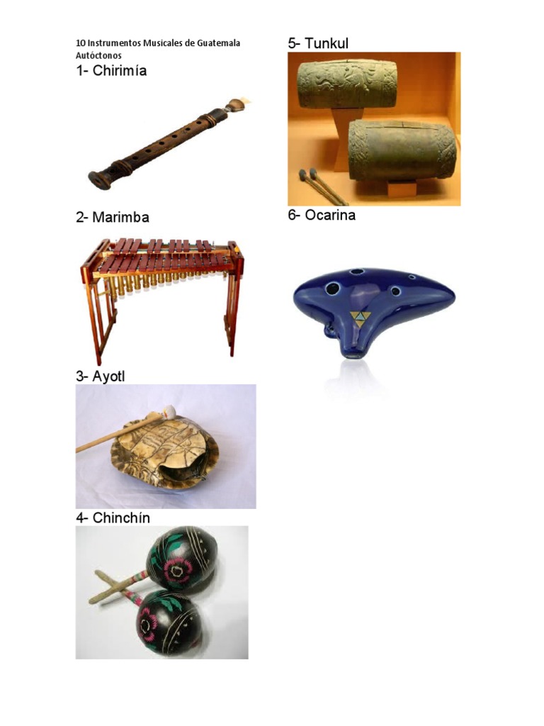 10 Instrumentos Musicales de Guatemala Autóctonos PDF
