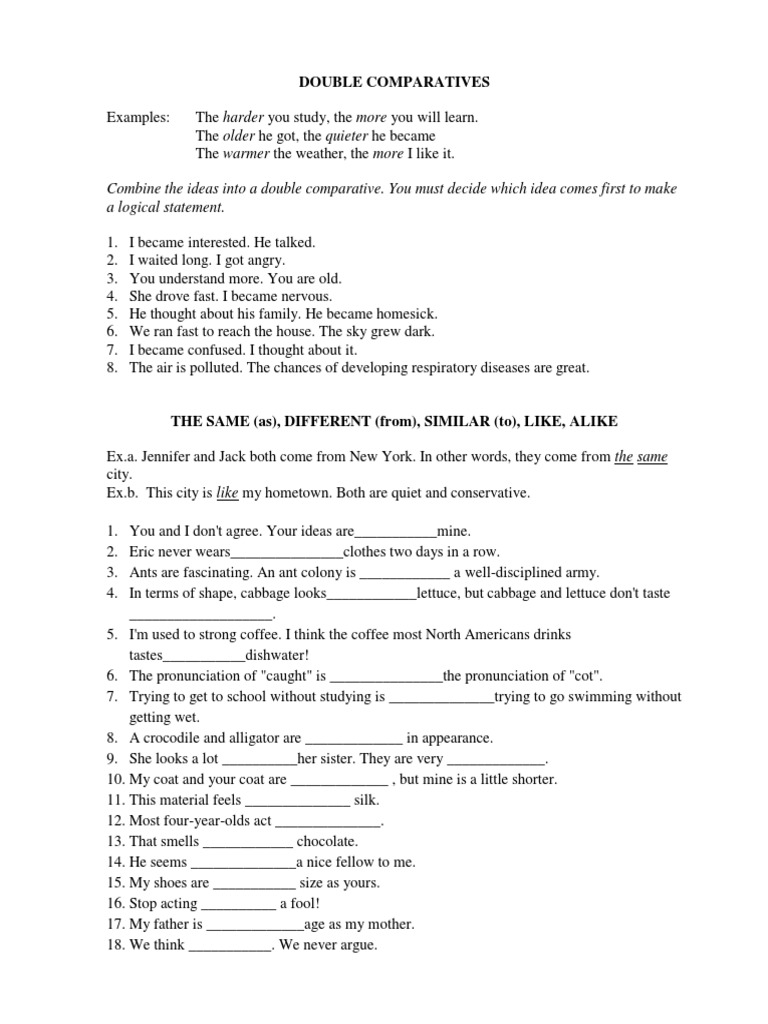 English Grammar Comparatives Guide | PDF | Language Arts & Discipline