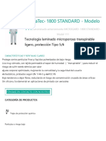 Alphatec 1800 Standard - Modelo 111: Tecnología Laminado Microporoso Transpirable Ligero, Protección Tipo 5/6