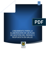 68 SDS UED LN 003 Lineamiento Elaboracion Plan Gestion Riesgo Respuesta Salud