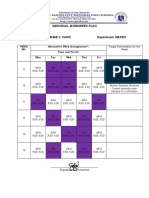 Individual Workweek Plan: Week NO. Alternative Work Arrangement, Time and Period Mon Tue Wed Thu Fri