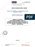 Formulación de Ficha Técnica o Estudio de Pre Inversión a Nivel de Perfil