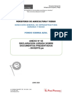 Anexo 05 DECLARACION JURADA SOBRE DOCUMENTOS PRESENTADOS