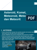 Asteroid, Komet, Meteoroid, Meteor, Meteorit