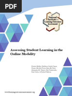 Assessing Student Learning in The Online Modality