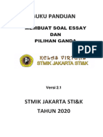 Buku Panduan Membuat SOAL ESSAY DAN PG Pada Kelas Virtual STMIK Jakarta STI&K