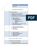 Week No. Topics: I - Human Rights in General
