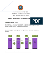 Introducción Al Sistema de Costeo Por Proceso Unidad I