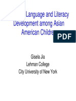 Bilingual Language and Literacy Development Among Asian American Children