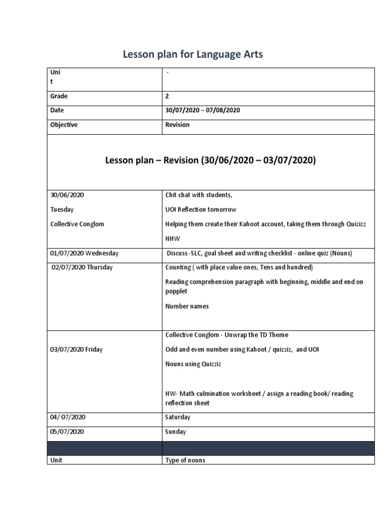 English Great Lesson Plan Pdf _ Free ESL Lesson Plans based on ...