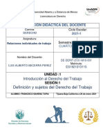 Definición y Sujetos Del Derecho Del Trabajo