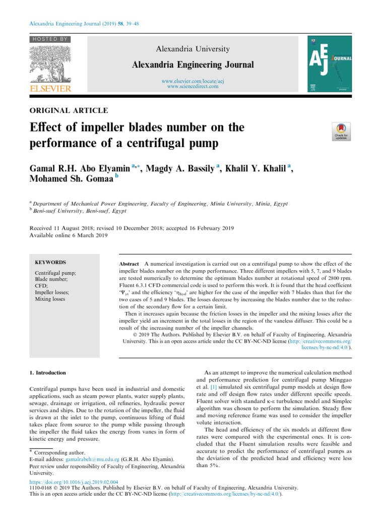 Impeller Blade Count Impact on Pump Performance | PDF | Fluid Dynamics ...