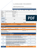 2020 Enrolment Form: NO YES