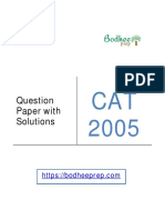 CAT 2005 Question Paper With Solution