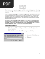 Chapter Five Microsoft Word