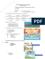 I. Directions: Read and Answer The Questions. Write Only The Letter of The Correct Answer