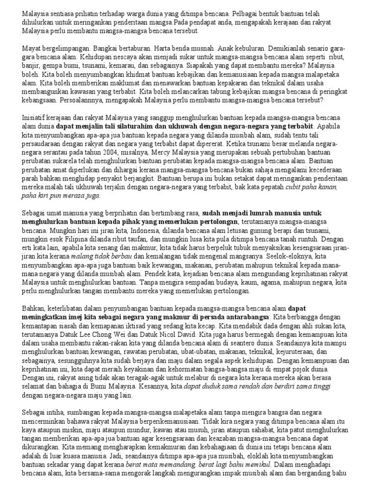 Karangan spm Karangan spm