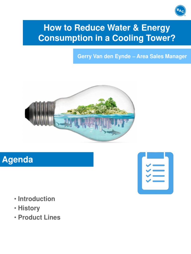 How To Reduce Energy Water Consumption in A Cooling Tower April 2019 ...