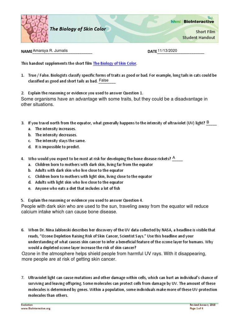 The Biology of Skin Color PDF Human Skin Color Ultraviolet