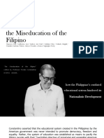 The Miseducation of The Filipinos