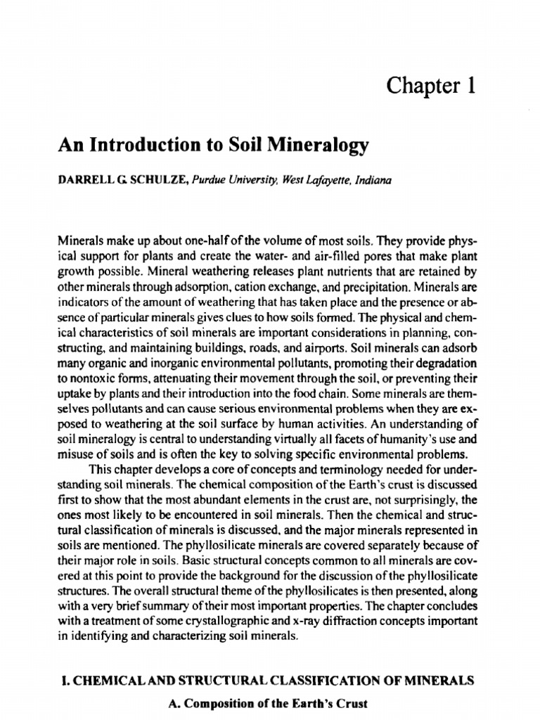 An Introduction To Soil Mineralogy Pdf Minerals Tetrahedron