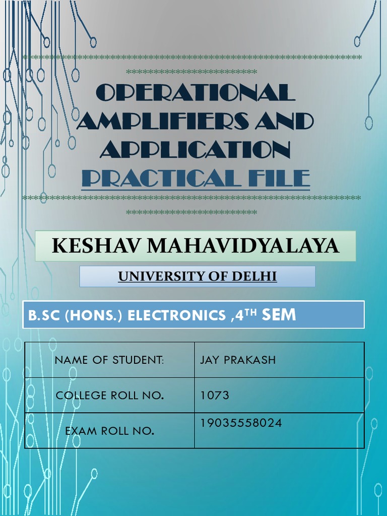 To Design An Integrator Using Op Amp For A Given Specification and ... Circuit Diagram