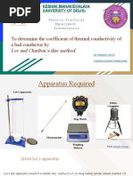 Exp File :to Determine The Coefficient of Thermal Conductivity of A Bad Conductor by Lee and Charlton's Disc Method.