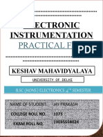 Electronic Instrumentation: Practical File