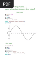 Scilab Practical File 1 Signal Processing (DSP) 4TH Sem, BSC (H) Electronics