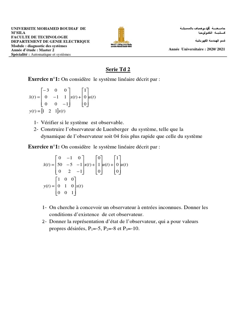 TD2 Diagnostic | PDF | Méthodes et références pédagogiques