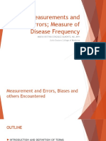 Measurements and Errors of Measurements