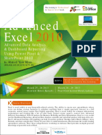 Advanced Excel: Advanced Data Analysis & Dashboard Reporting Using Power Pivot & Sharepoint 2010