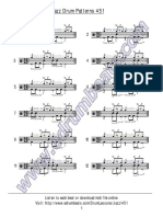 Jazz Drum Patterns 451: Listen To Each Beat or Download Midi File Online 1