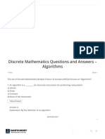 Algorithms - Discrete Mathematics Questions and Answers - Sanfoundry