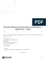 Algorithms Types - Discrete Mathematics Questions and Answers - Sanfoundry