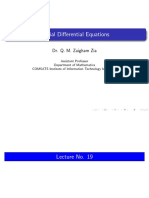 Partial Differential Equations: Dr. Q. M. Zaigham Zia