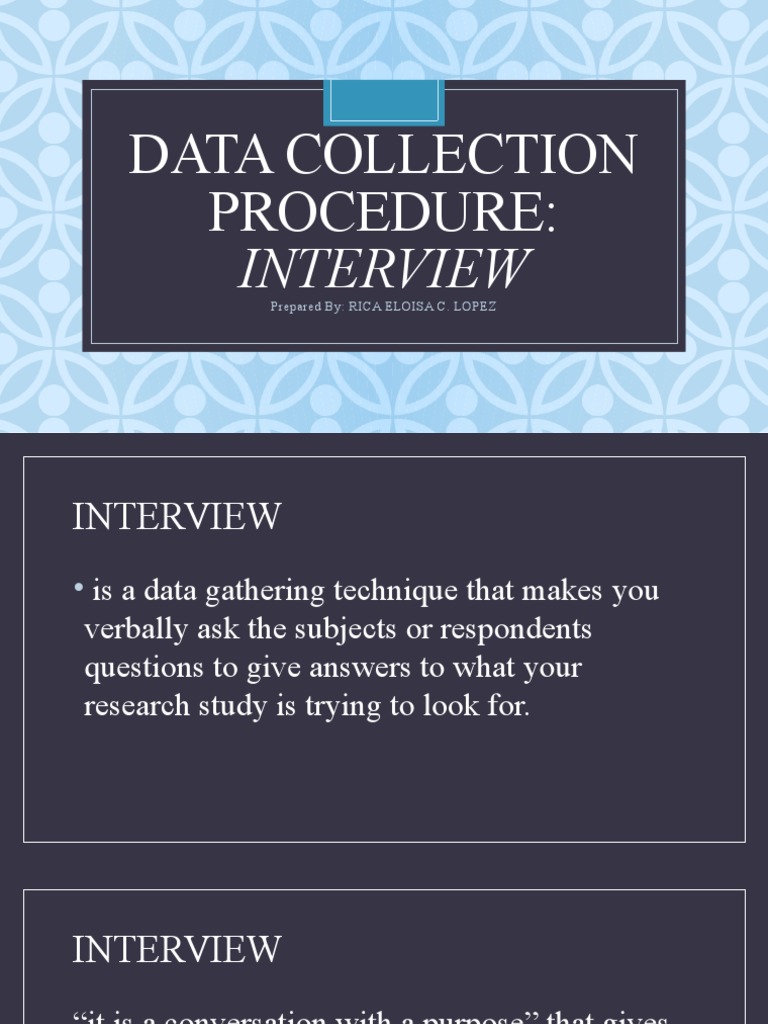 Interview Techniques for Data Collection | PDF | Interview | Questionnaire