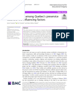Exam Cheating Among Quebec 'S Preservice Teachers: The Influencing Factors