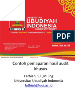 Audit TI 13-Contoh Pemaparan Hasil Audit Khusus