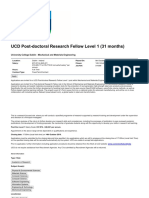 UCD Post-Doctoral Research Fellow Level 1 (31 Months) at University College Dublin