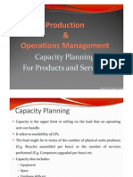 Capacity Planning For Products and Services: Prepared By: Gurpreet Singh