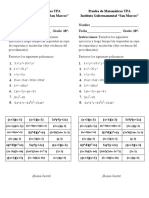 Prueba TPA Matematicas 10º 