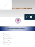 Role of Different Institutions in Housing