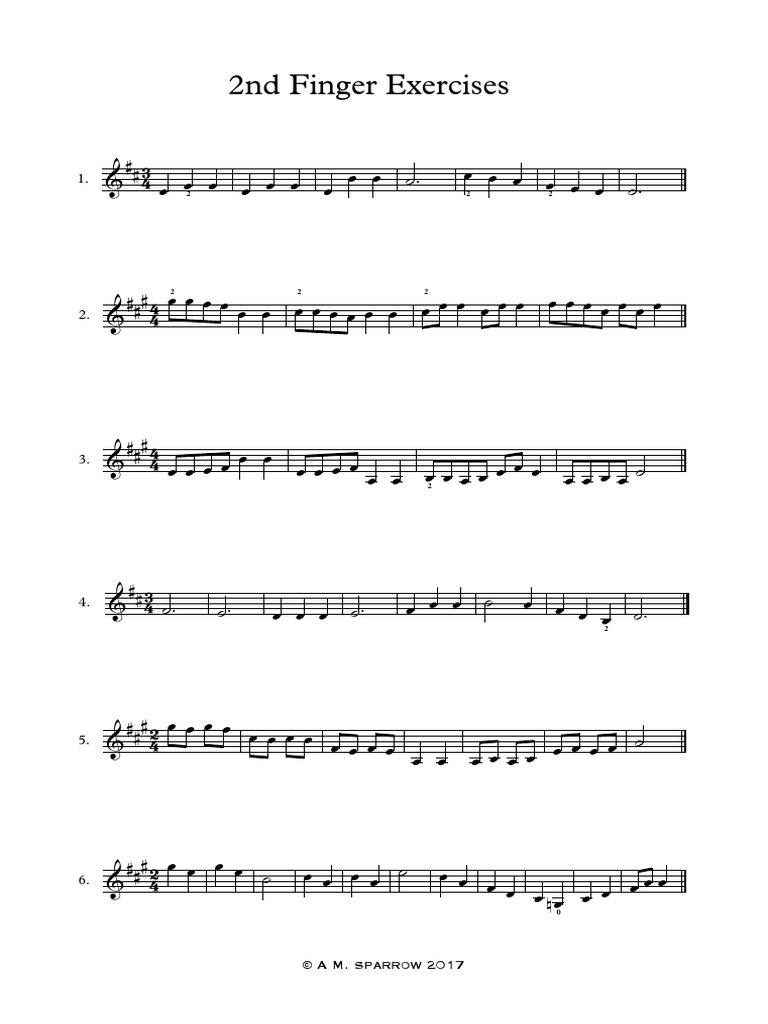 2nd Finger Exercises | PDF